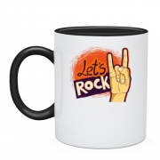 Чашка с надписью Let`s rock